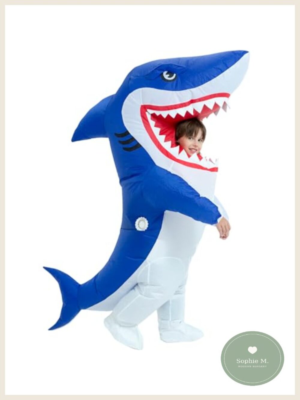 Inflatable Shark Costume for Kids | Boys Girls Halloween Blow Up Full Body Suit